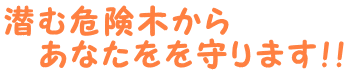 潜む危険木から 　あなたをを守ります！！